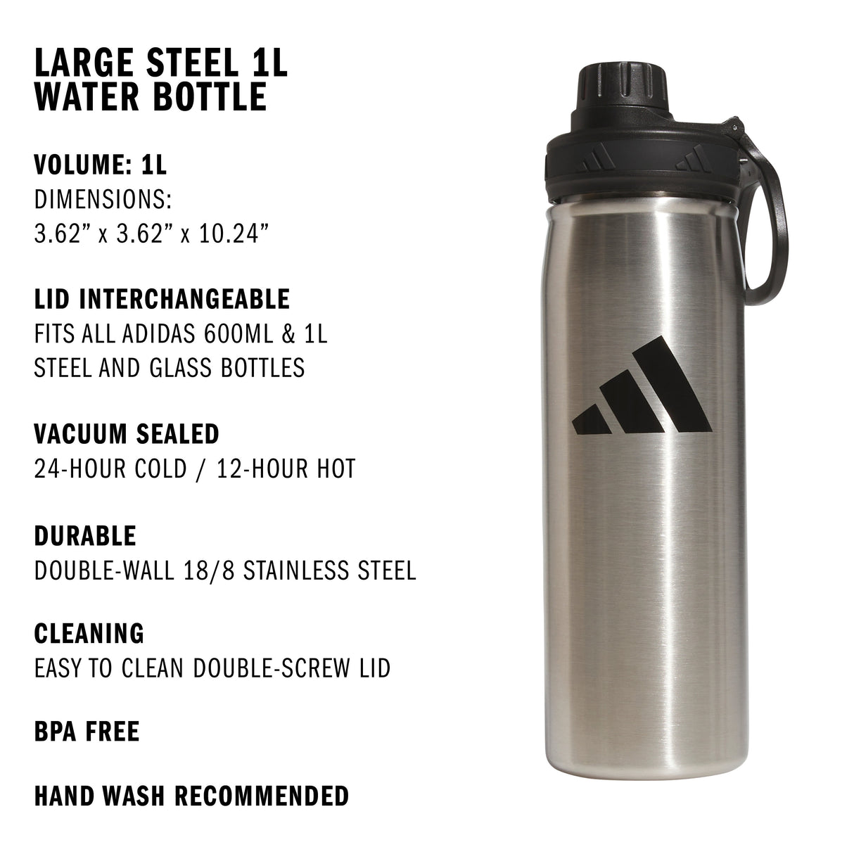 adidas M Steel 600 Metal Bottle-2