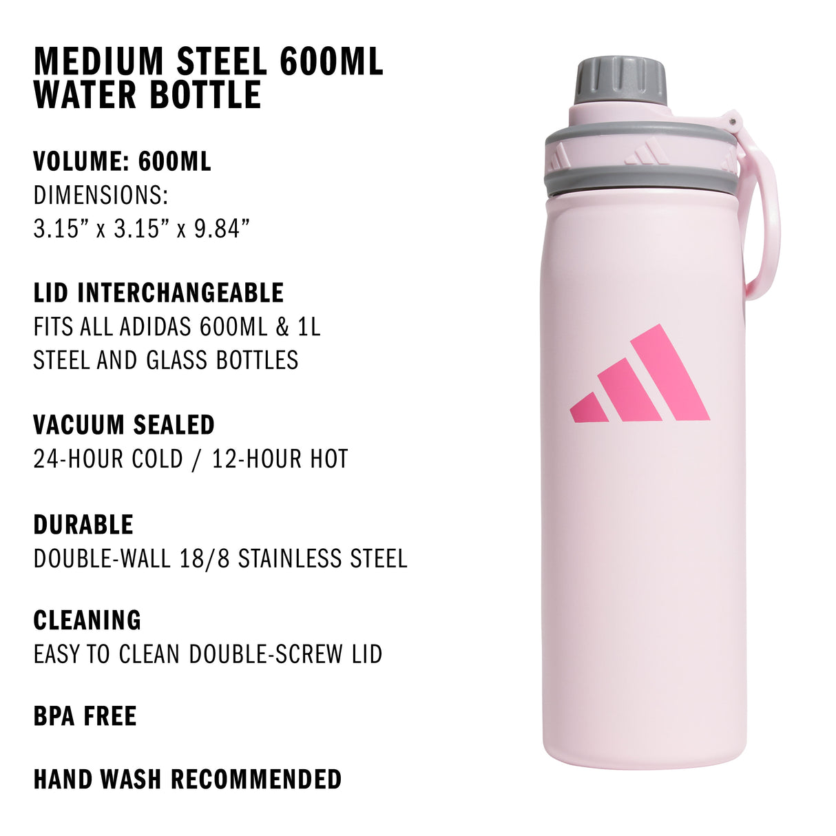 adidas M Steel 600 Metal Bottle-2