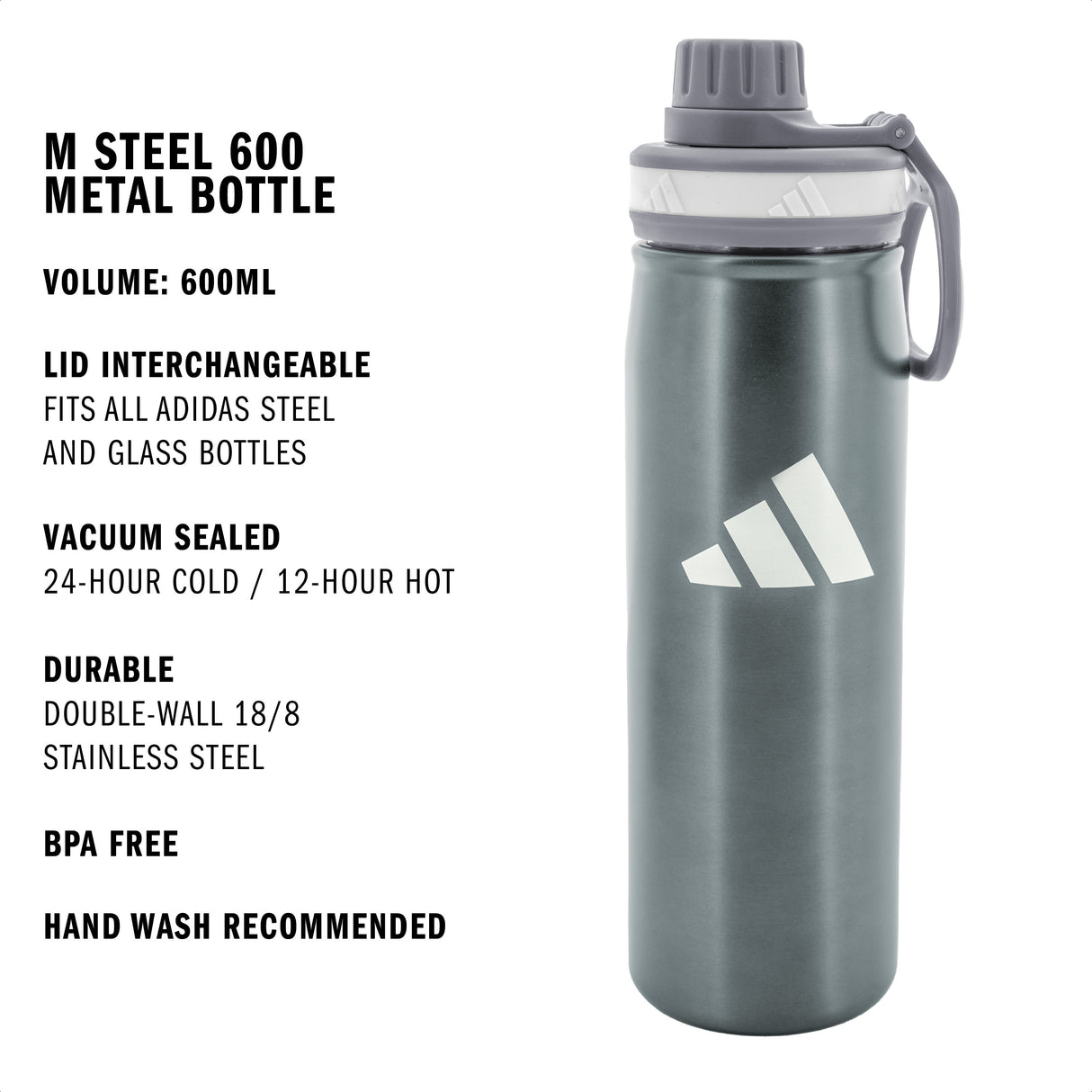 adidas M Steel 600 Metal Bottle-2
