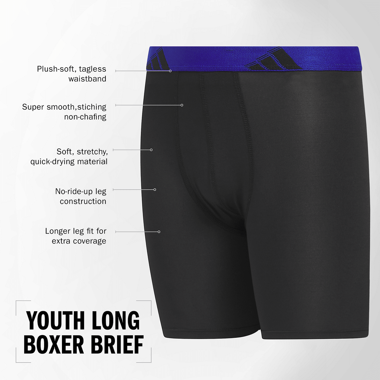 adidas Youth Microfiber 4-Pack Boxer Brief-2