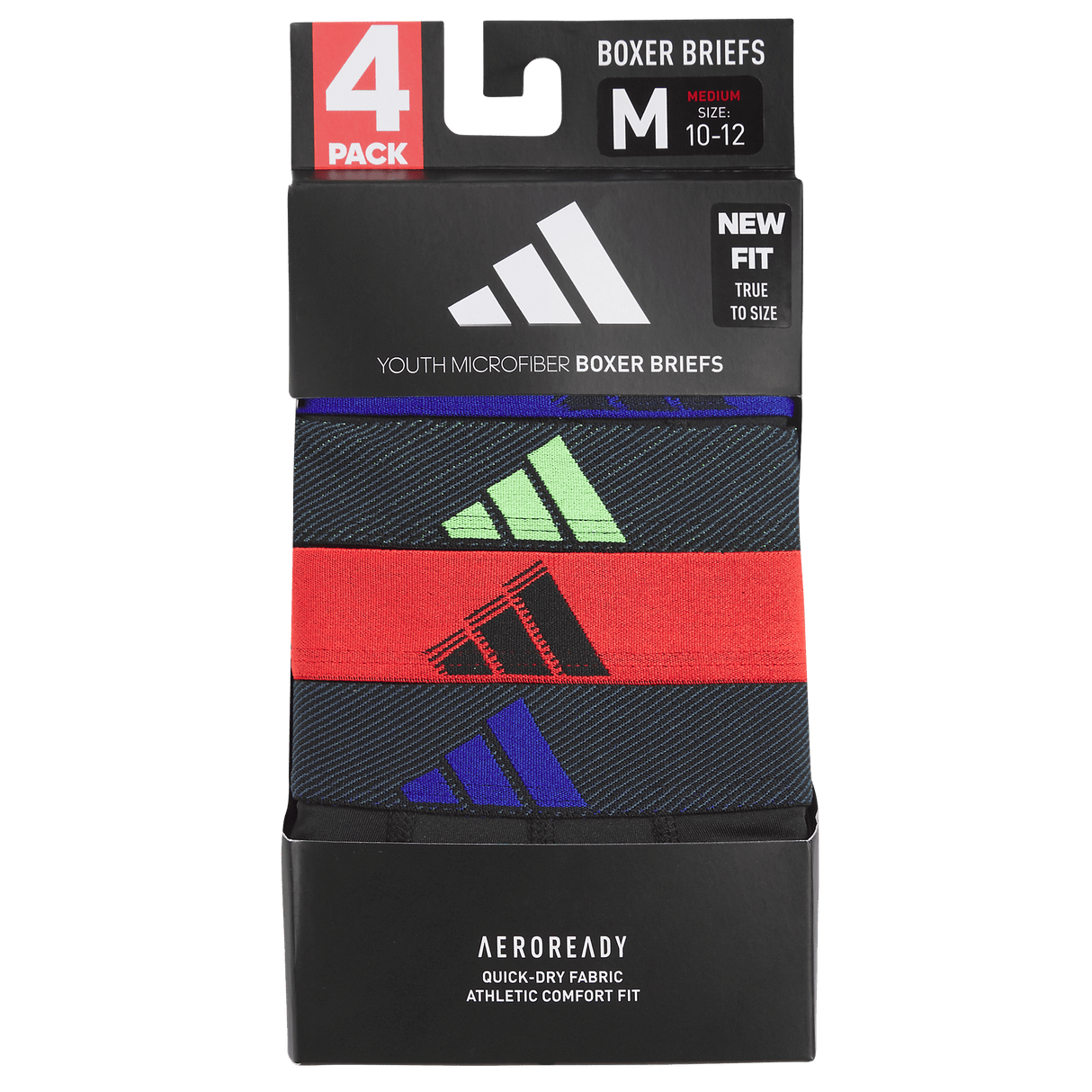 adidas Youth Microfiber 4-Pack Boxer Brief-6