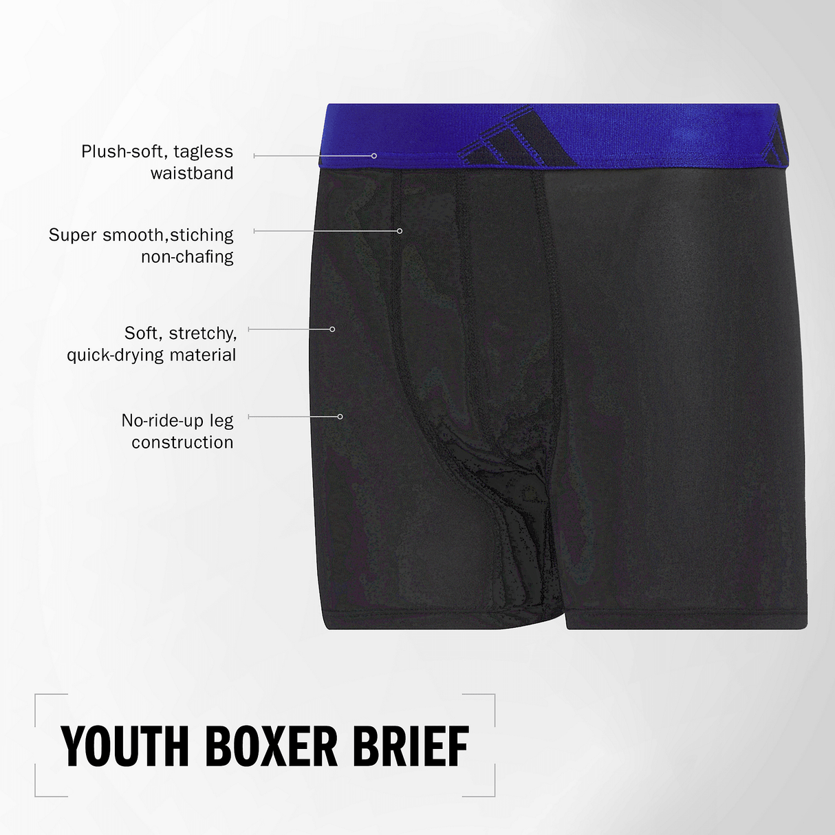 adidas Youth Microfiber 4-Pack Boxer Brief-2
