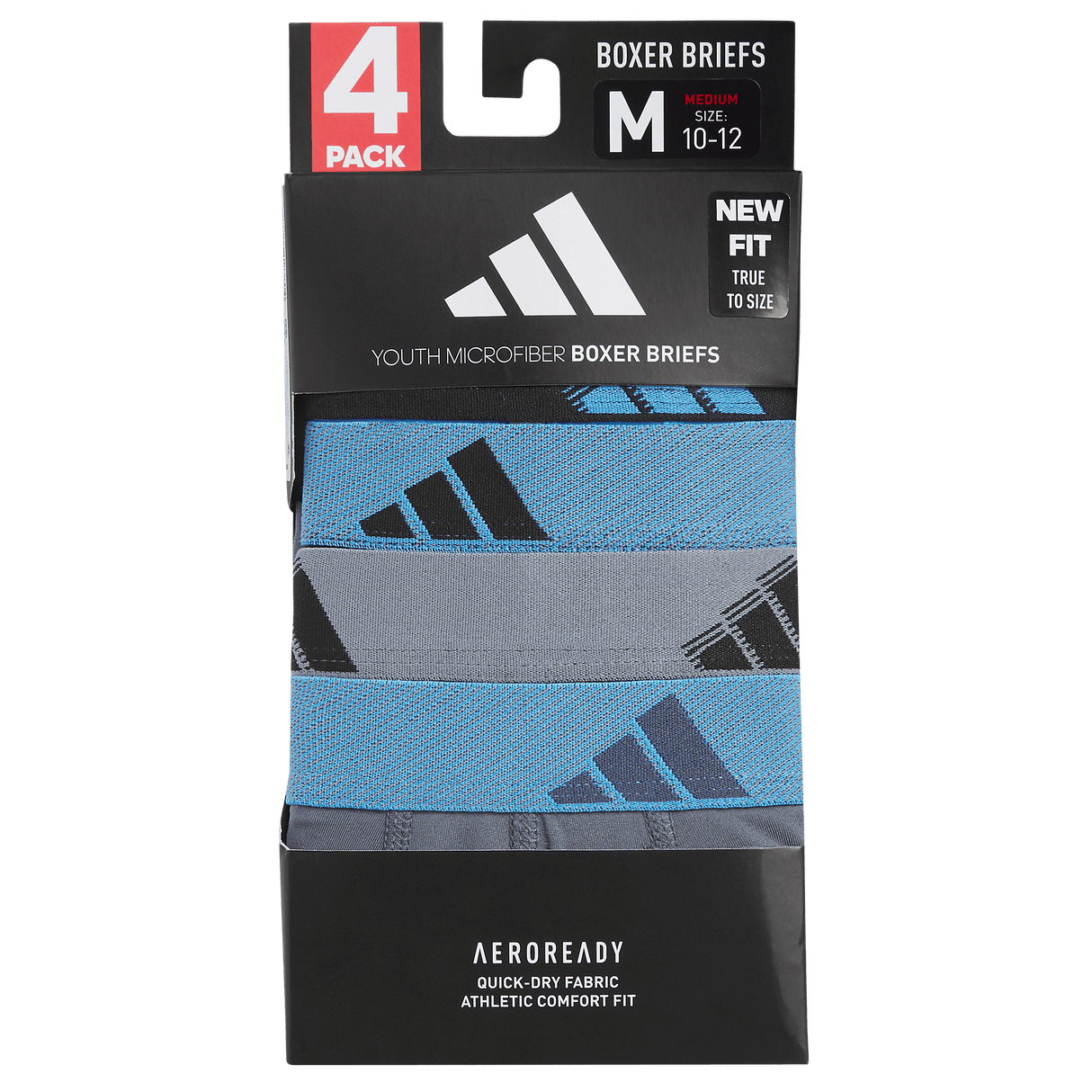 adidas Youth Microfiber 4-Pack Boxer Brief-6