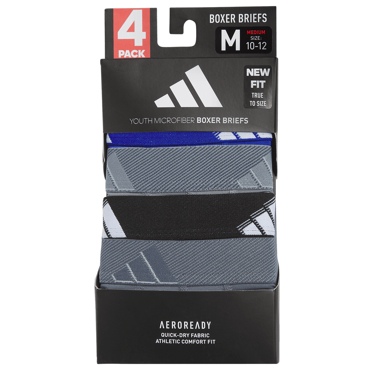 adidas Youth Microfiber 4-Pack Boxer Brief-6