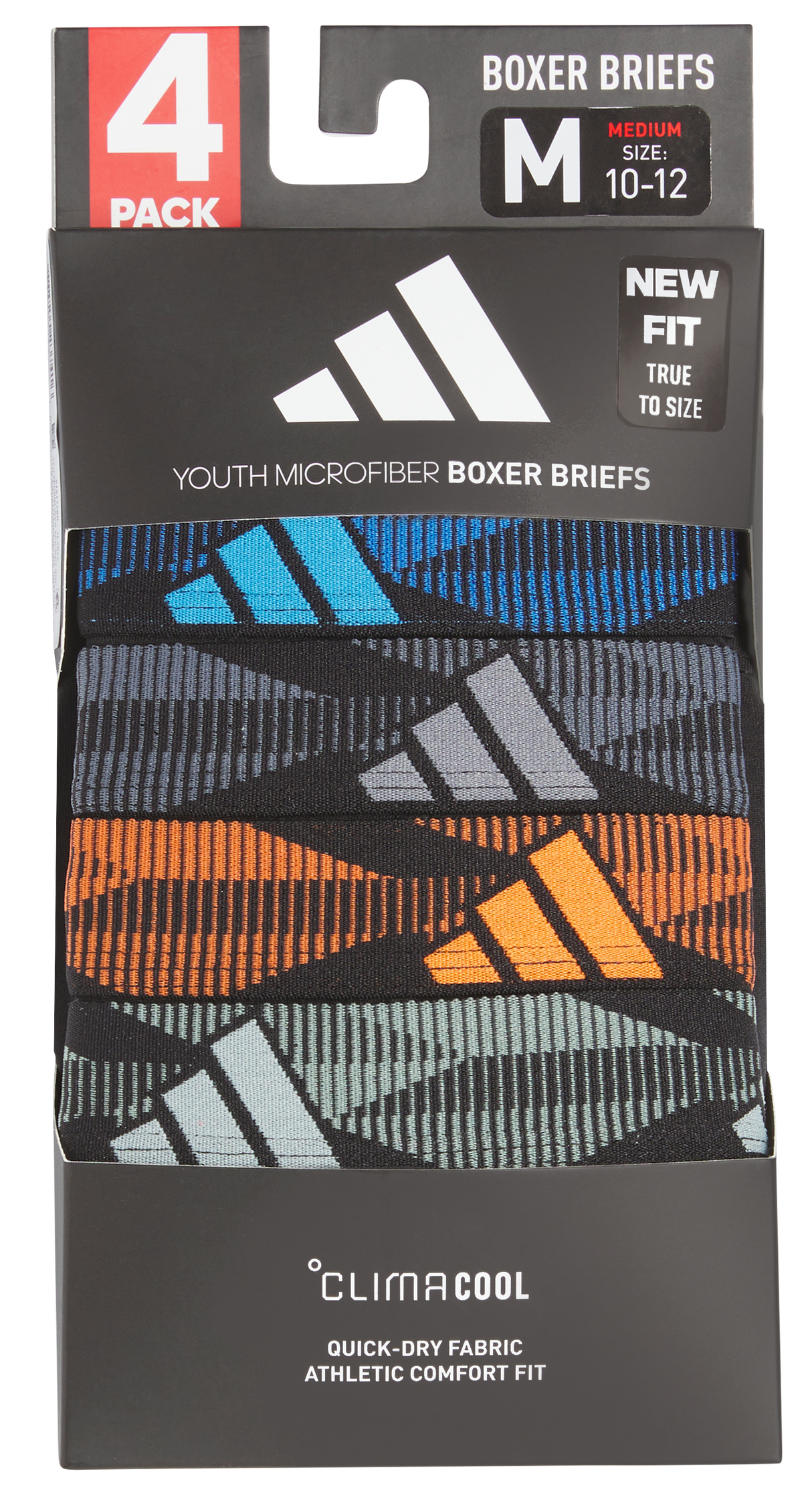 adidas Youth Microfiber 4-Pack Boxer Brief-6