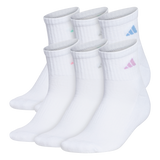 adidas Women's Athletic Cushioned 6-Pack Quarter Sock-1
