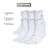 adidas Women's Athletic Cushioned 6-Pack Quarter Sock-2
