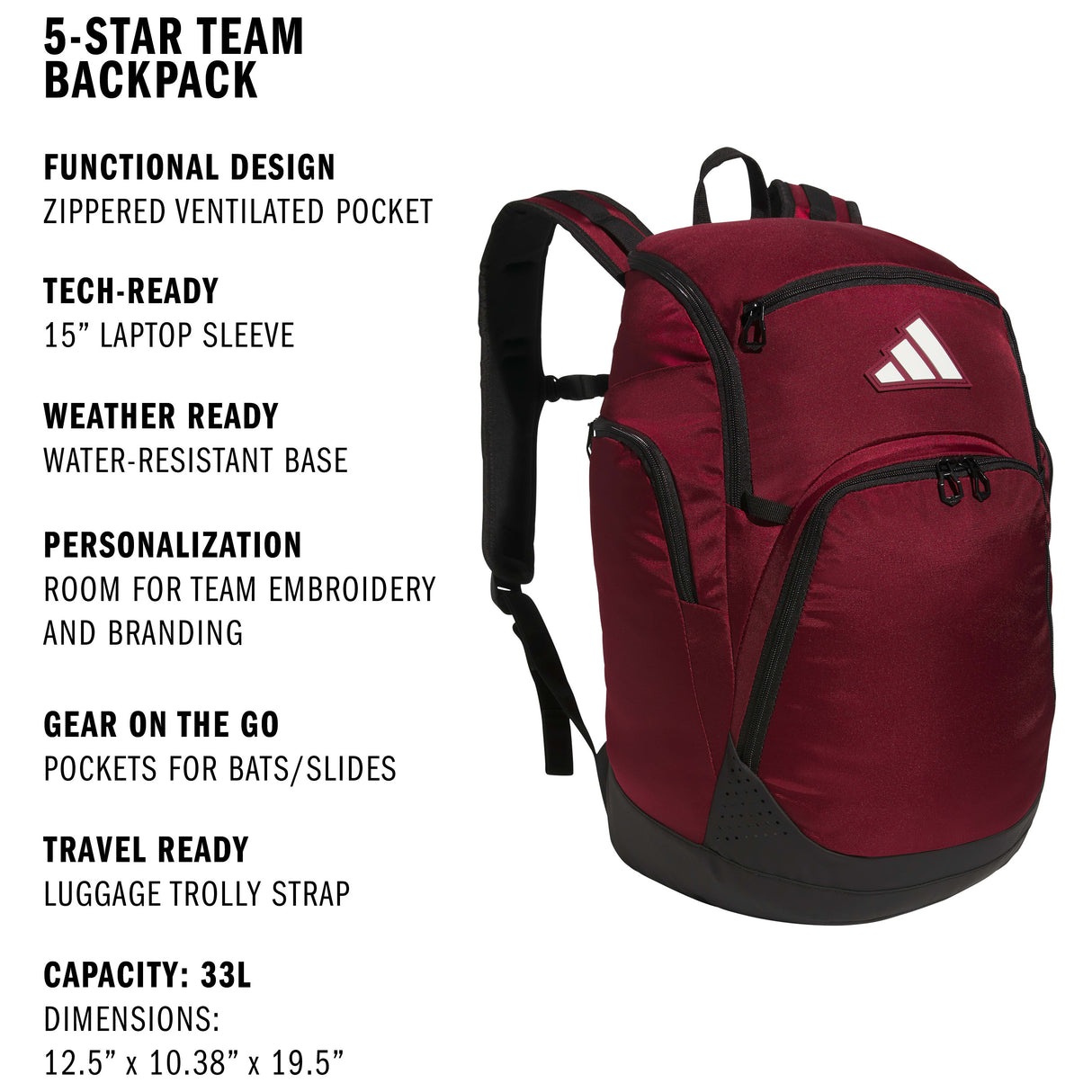 adidas 5-Star Team 2 Backpack-2