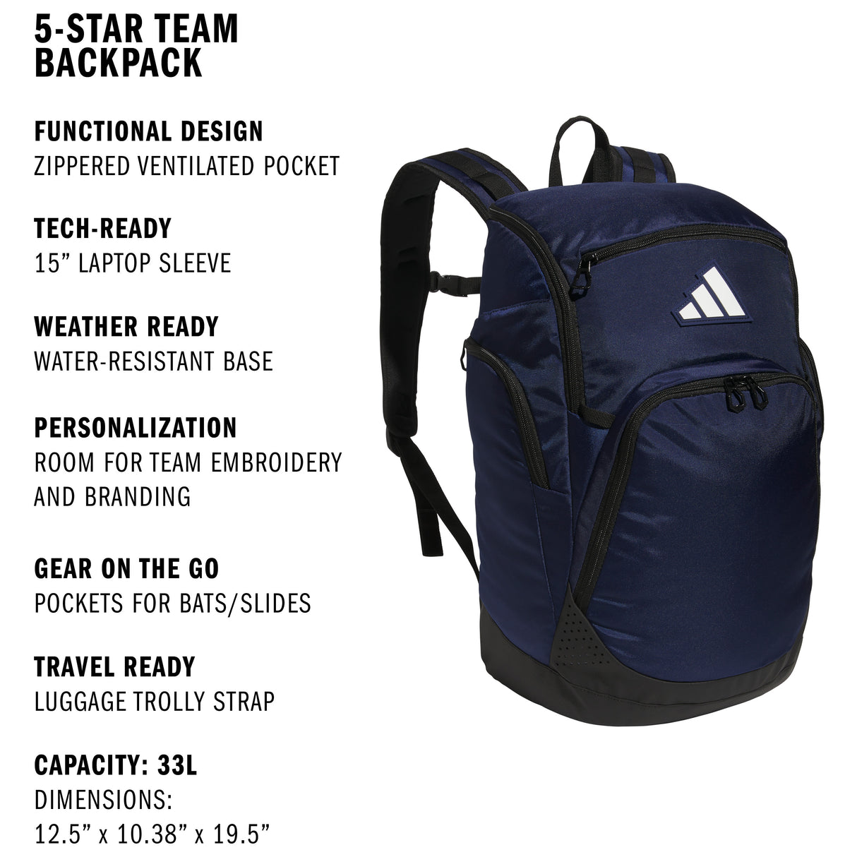 adidas 5-Star Team 2 Backpack-2