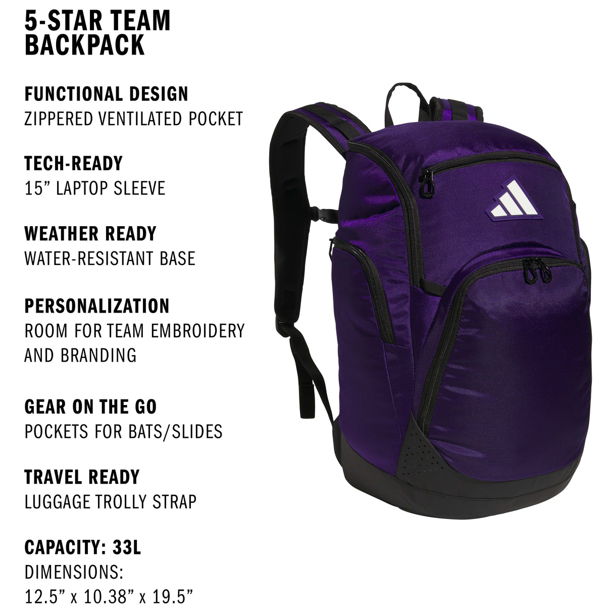 adidas 5-Star Team 2 Backpack-2