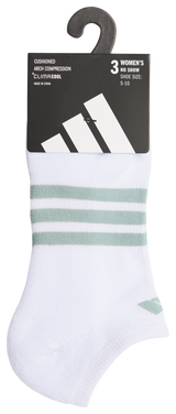 adidas Women's Cushioned 3-Stripe 4.0 3-Pack No Show Sock-6