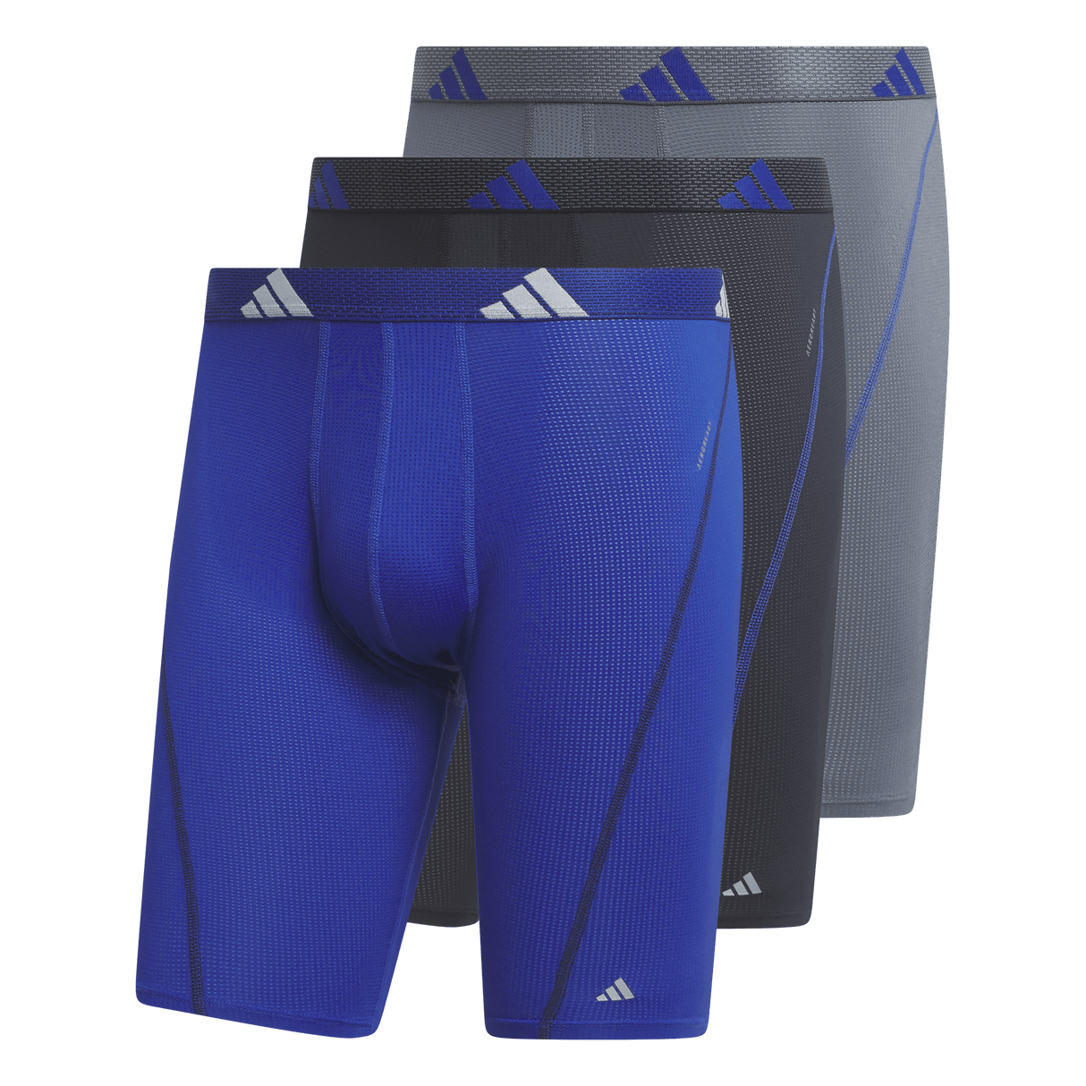 adidas Men's Performance Mesh 3-Pack Long Boxer Brief-1