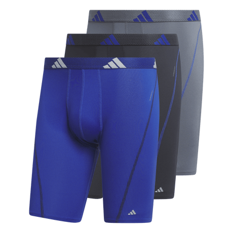 adidas Men's Performance Mesh 3-Pack Long Boxer Brief-1