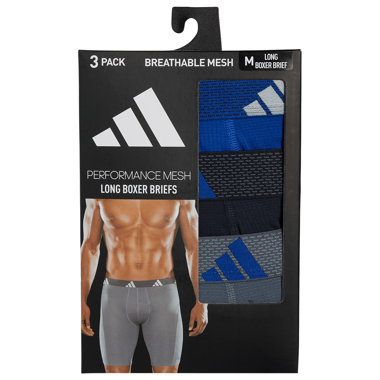 adidas Men's Performance Mesh 3-Pack Long Boxer Brief-8