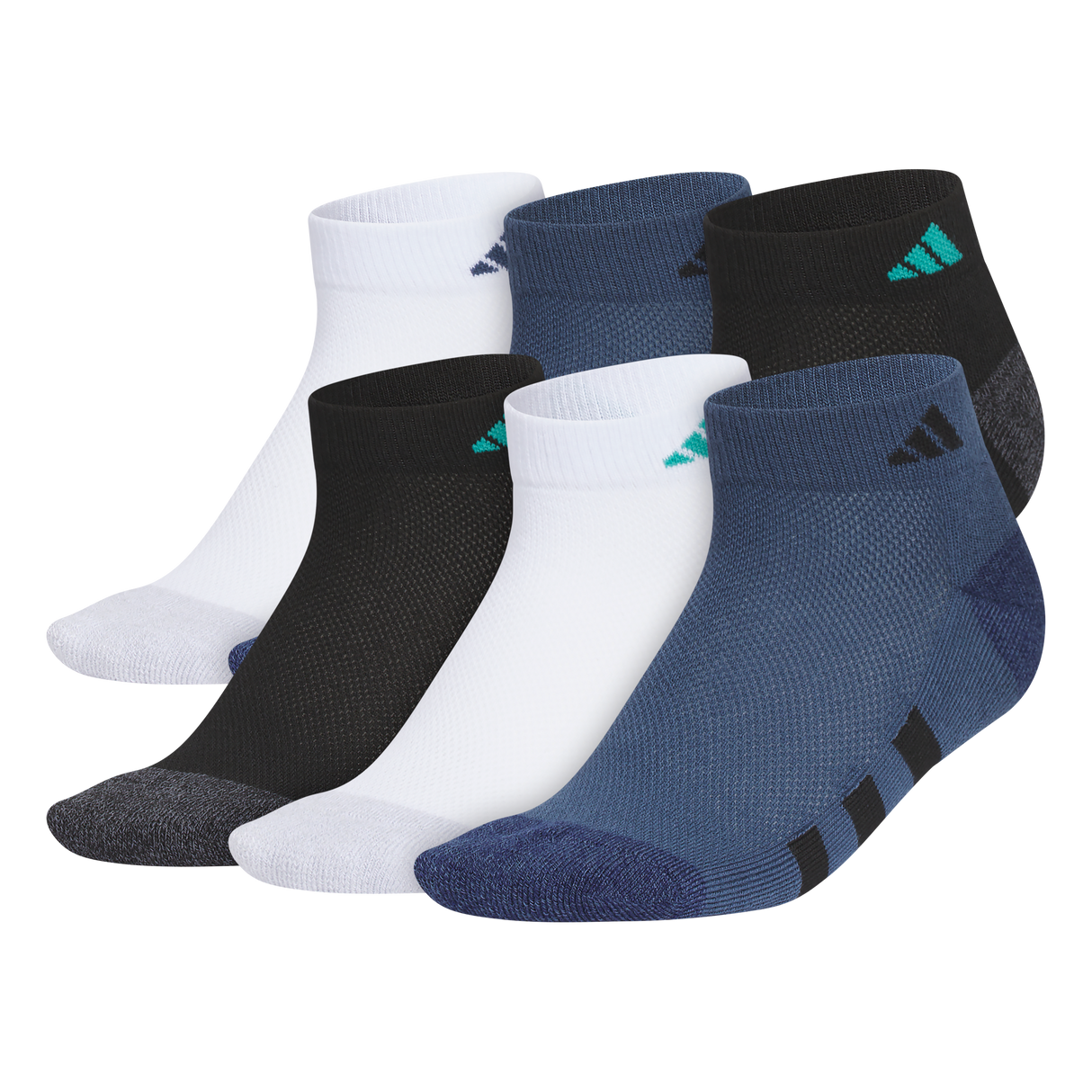 adidas Youth Athletic Cushioned 6-Pack Low Cut Sock-1
