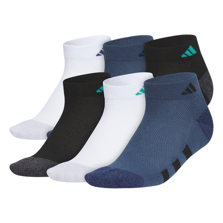 adidas Youth Athletic Cushioned 6-Pack Low Cut Sock-1