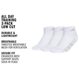 adidas Women's All Day Training 3-Pack Low Cut Sock-2