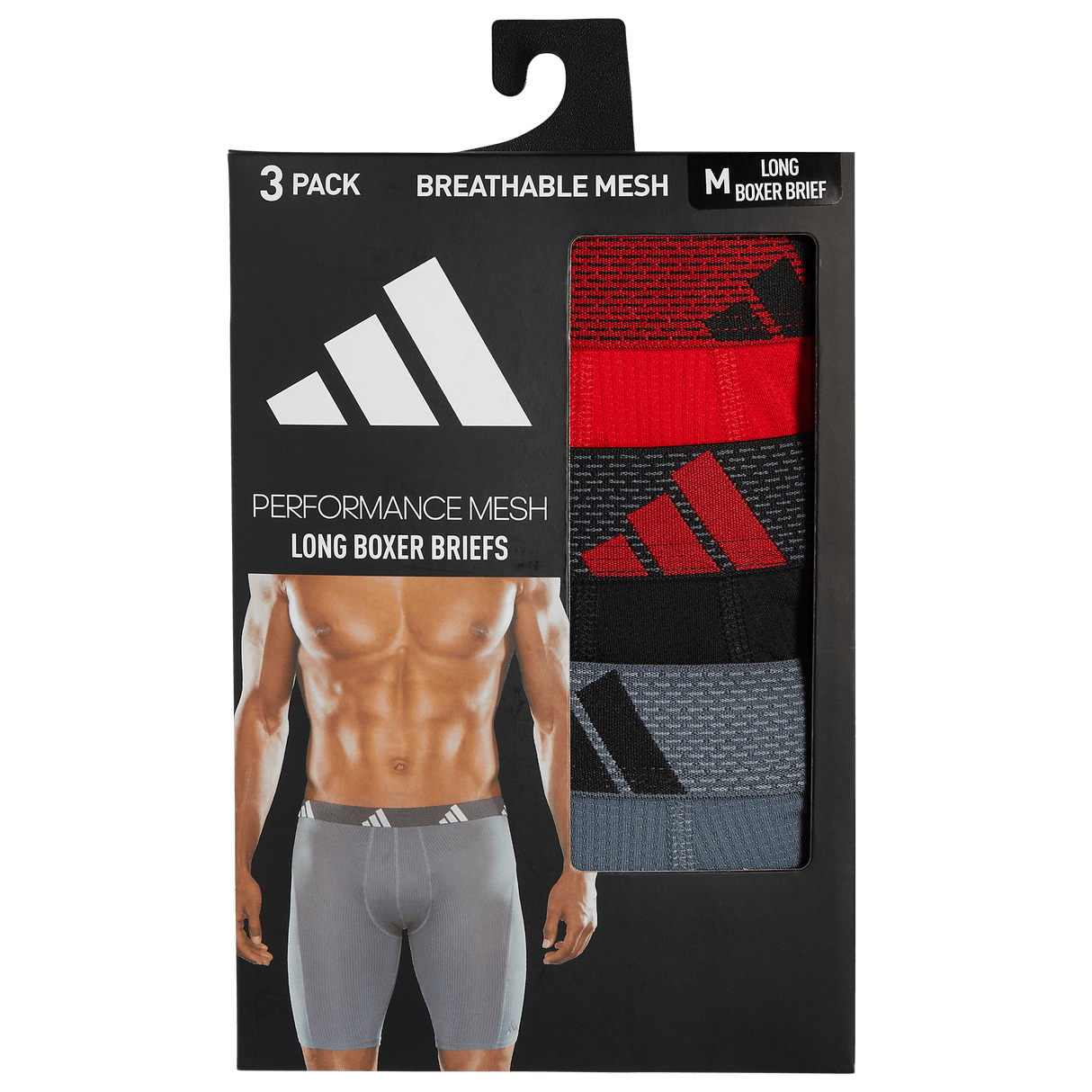 adidas Men's Performance Mesh 3-Pack Long Boxer Brief-8
