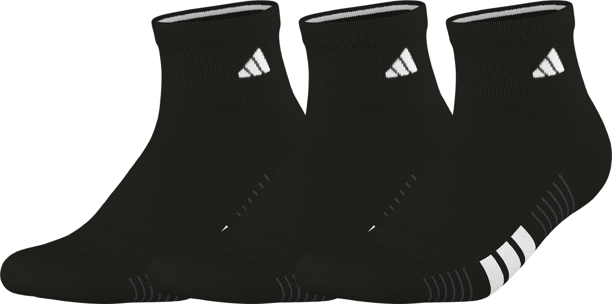 adidas Men's Cushioned 4.0 3-Pack Quarter Sock-1