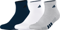 adidas Men's Cushioned 4.0 3-Pack Quarter Sock-1