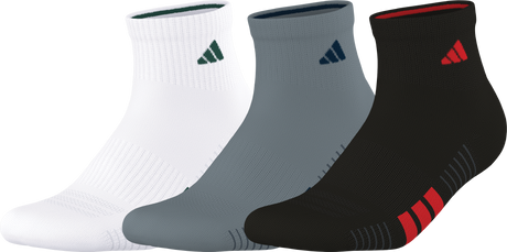 adidas Men's Cushioned 4.0 3-Pack Quarter Sock-1