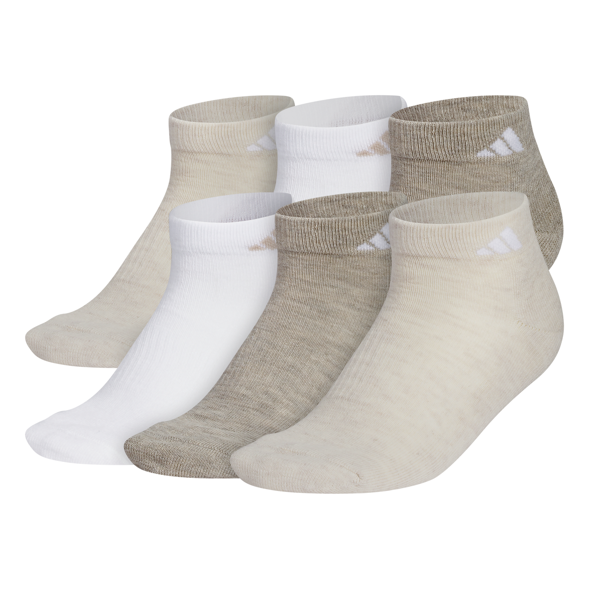 adidas Women's Athletic Cushioned 6-Pack Low Cut Sock-1