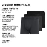 adidas Men's Luxe Comfort 3-Pack Trunk-2