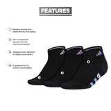 adidas Women's Cushioned 3.0 3-Pack Low Cut Sock-2