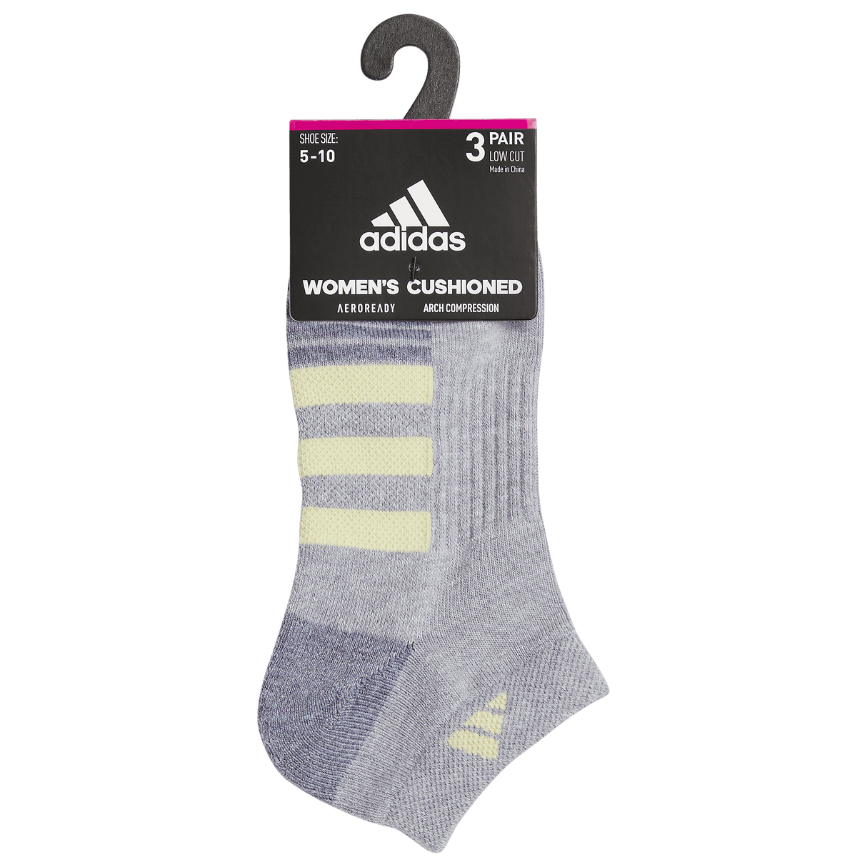 adidas Women's Cushioned 3.0 3-Pack Low Cut Sock-8