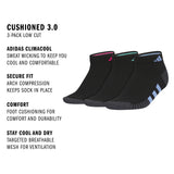 adidas Women's Cushioned 3.0 3-Pack Low Cut Sock-2