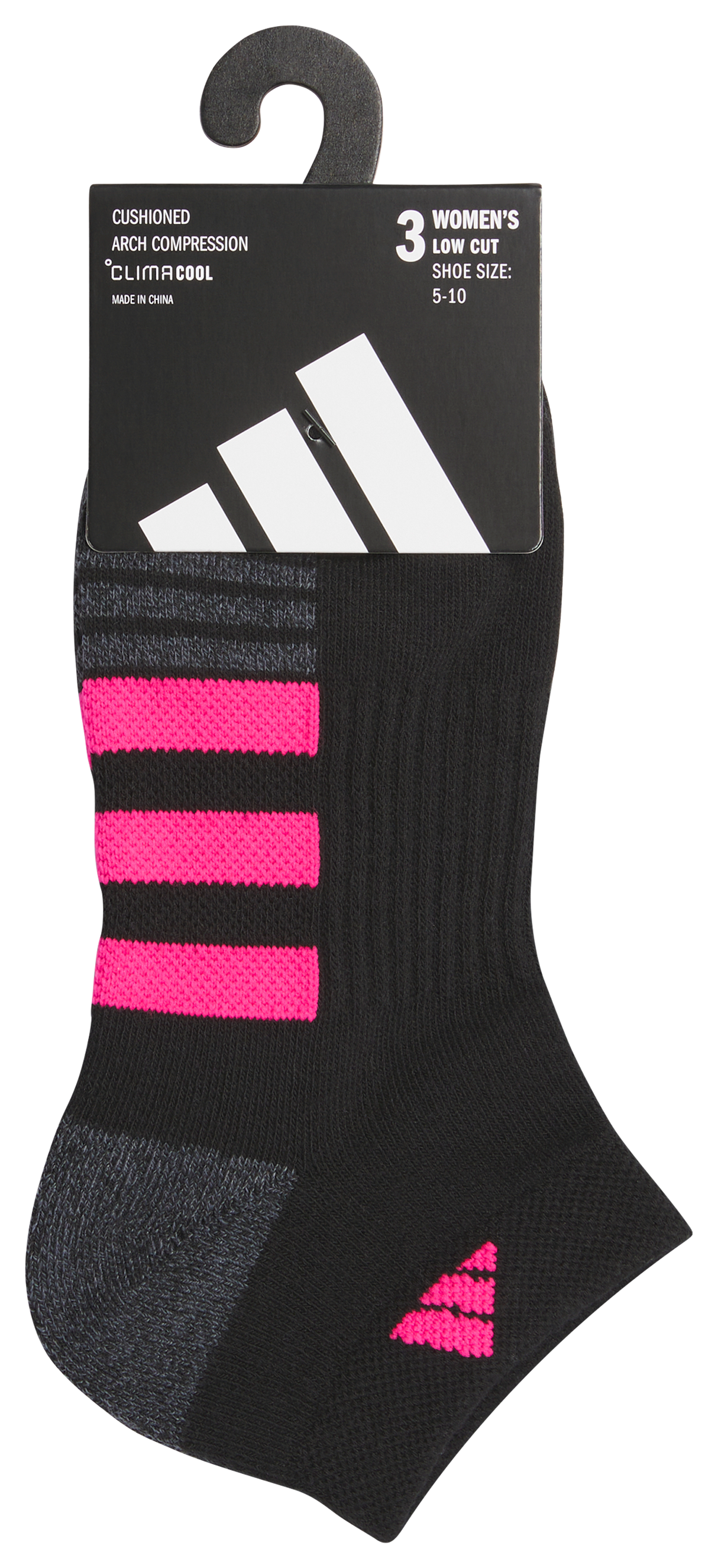 adidas Women's Cushioned 3.0 3-Pack Low Cut Sock-8
