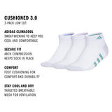 adidas Women's Cushioned 3.0 3-Pack Low Cut Sock-2