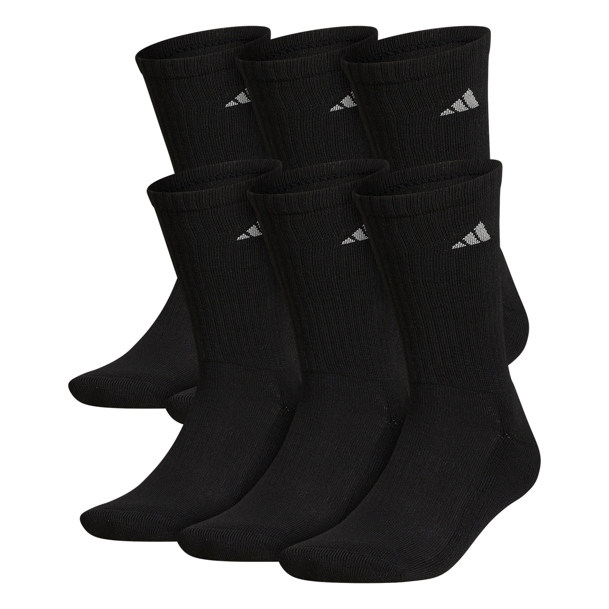 adidas Men's Athletic Cushioned 6-Pack Crew Sock-1