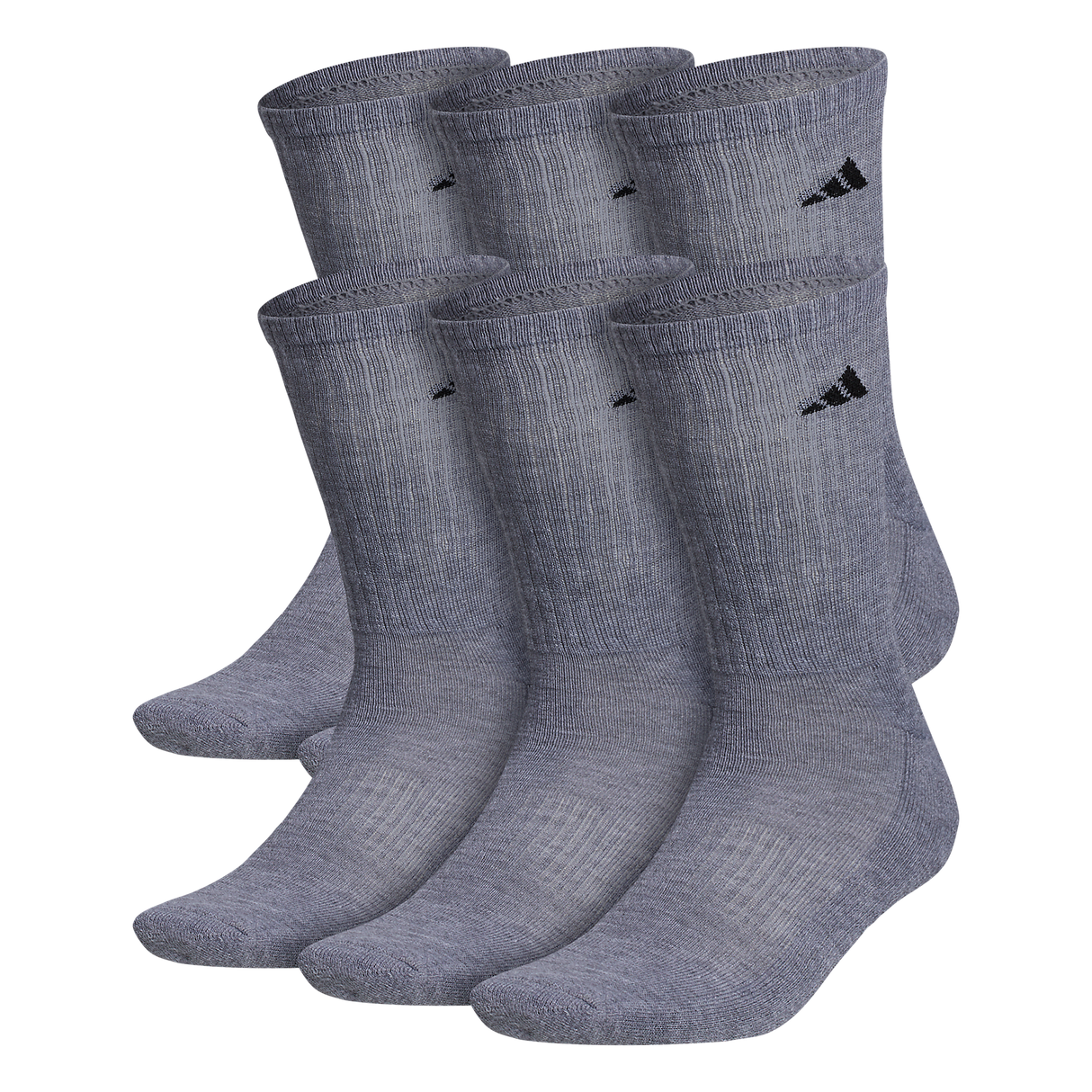 adidas Men's Athletic Cushioned 6-Pack Crew Sock-1
