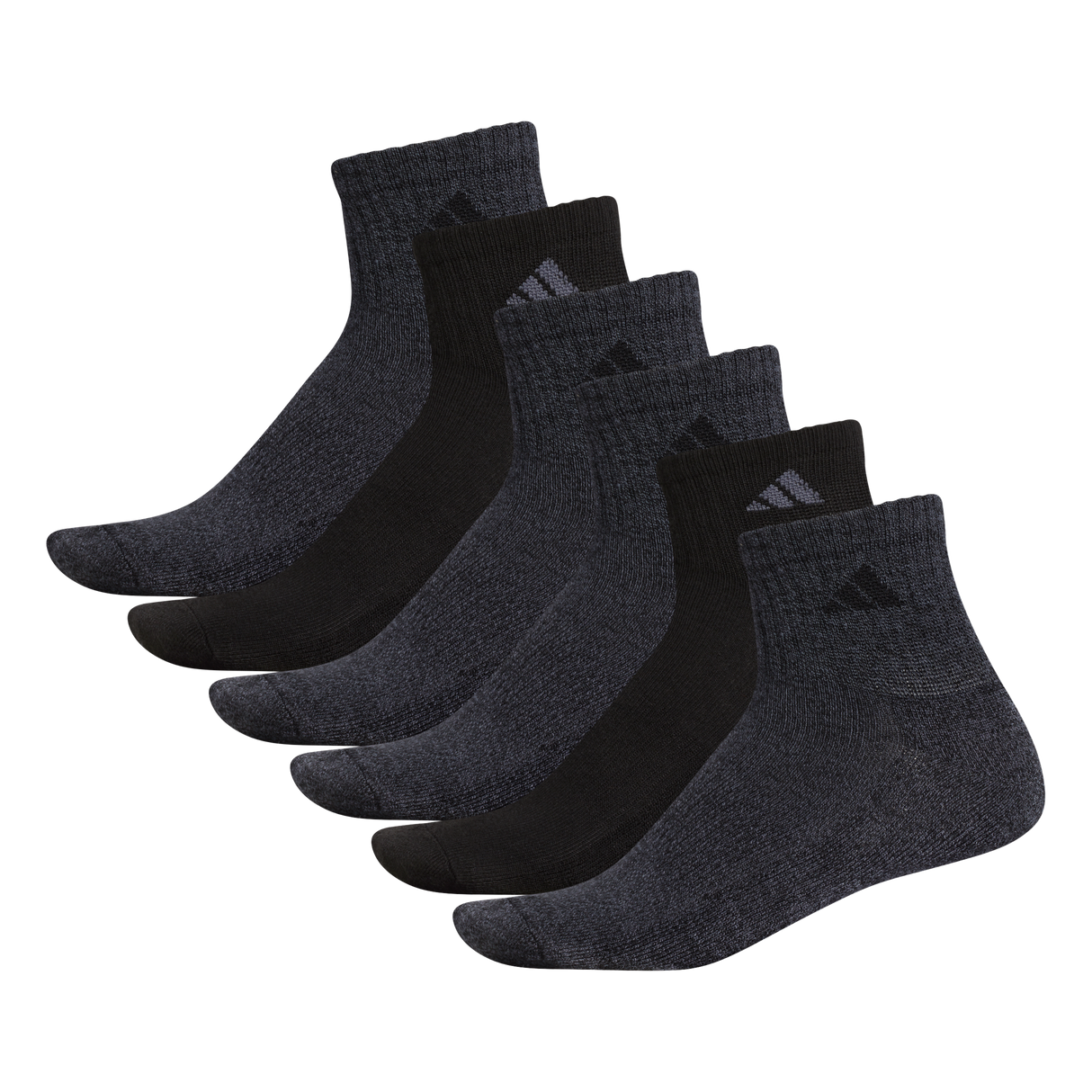 adidas Men's Athletic Cushioned 6-Pack Quarter Sock-8