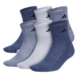 adidas Men's Athletic Cushioned 6-Pack Quarter Sock-1