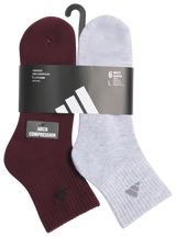 adidas Men's Athletic Cushioned 6-Pack Quarter Sock-7