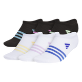 adidas Girl's Superlite 3.0 6-Pack No Show Sock-1