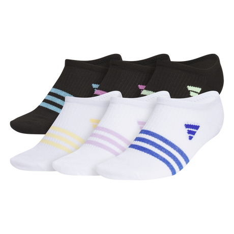 adidas Girl's Superlite 3.0 6-Pack No Show Sock-1