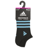adidas Girl's Superlite 3.0 6-Pack No Show Sock-8
