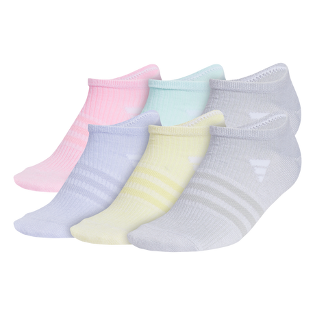adidas Girl's Superlite 3.0 6-Pack No Show Sock-1