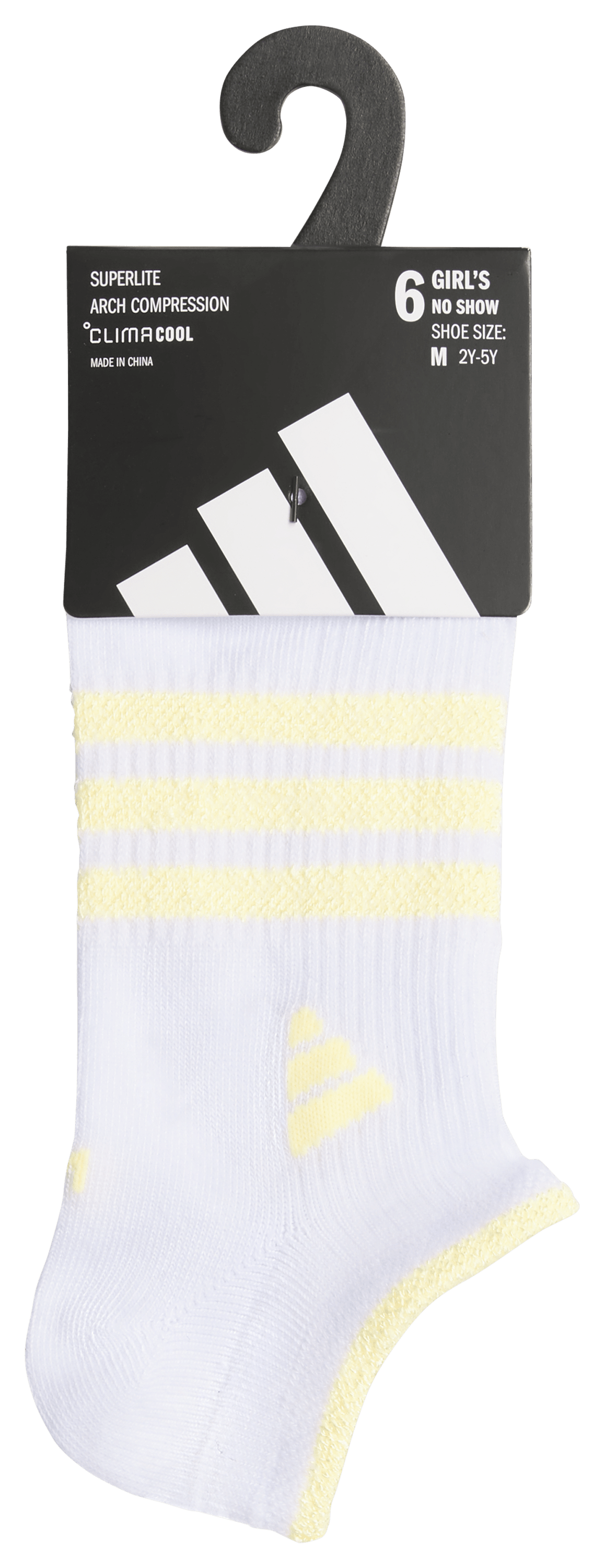 adidas Girl's Superlite 3.0 6-Pack No Show Sock-8