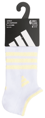 adidas Girl's Superlite 3.0 6-Pack No Show Sock-8