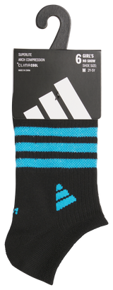 adidas Girl's Superlite 3.0 6-Pack No Show Sock-8