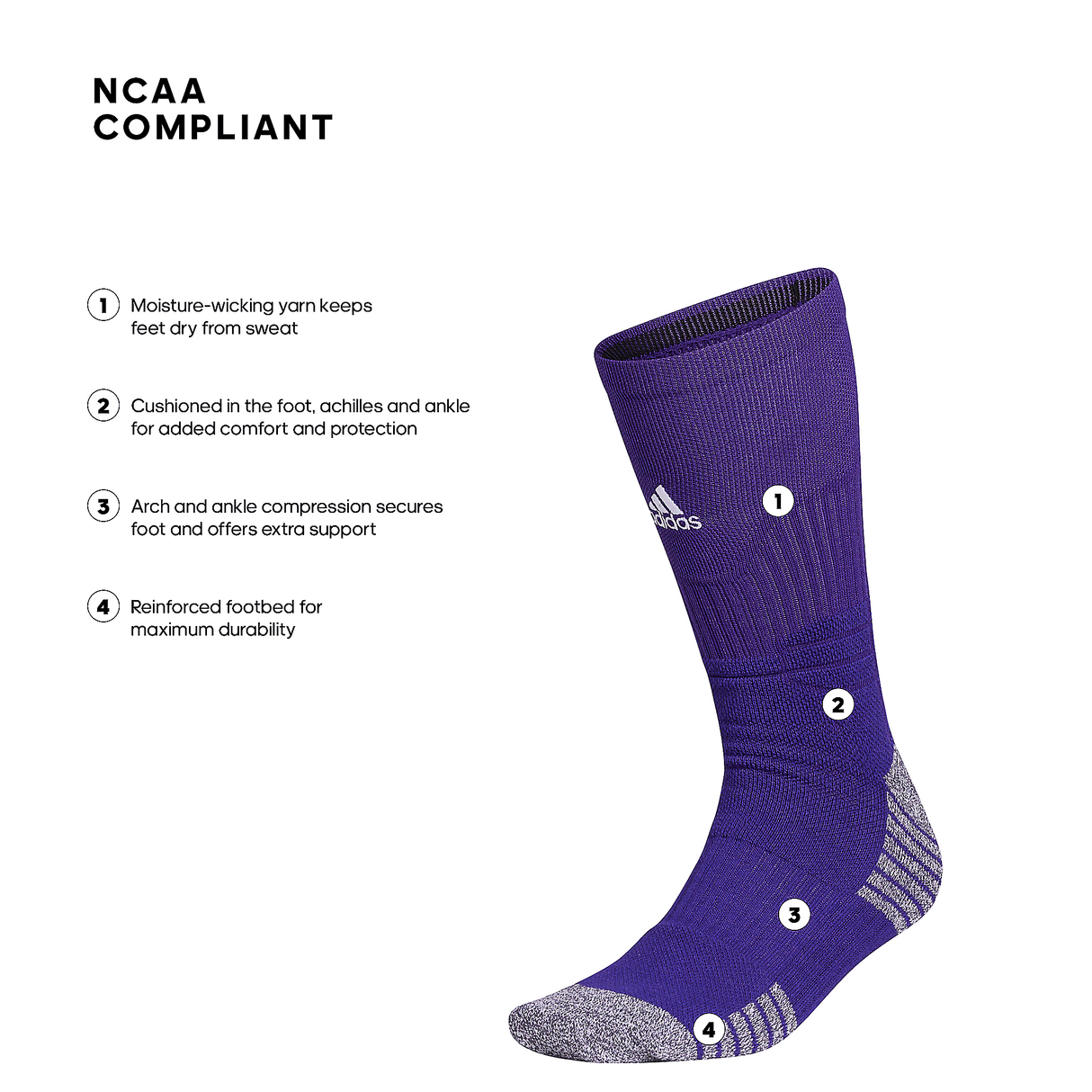 adidas 5-Star Team Cushioned Crew Sock-2