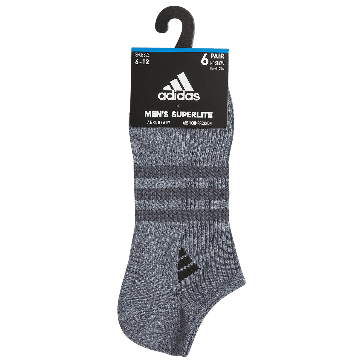 adidas Men's Superlite 3.0 6-Pack No Show Sock-8