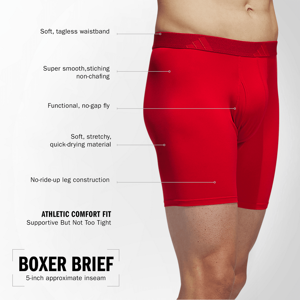 adidas Men's Microfiber 3-Pack Boxer Brief-2