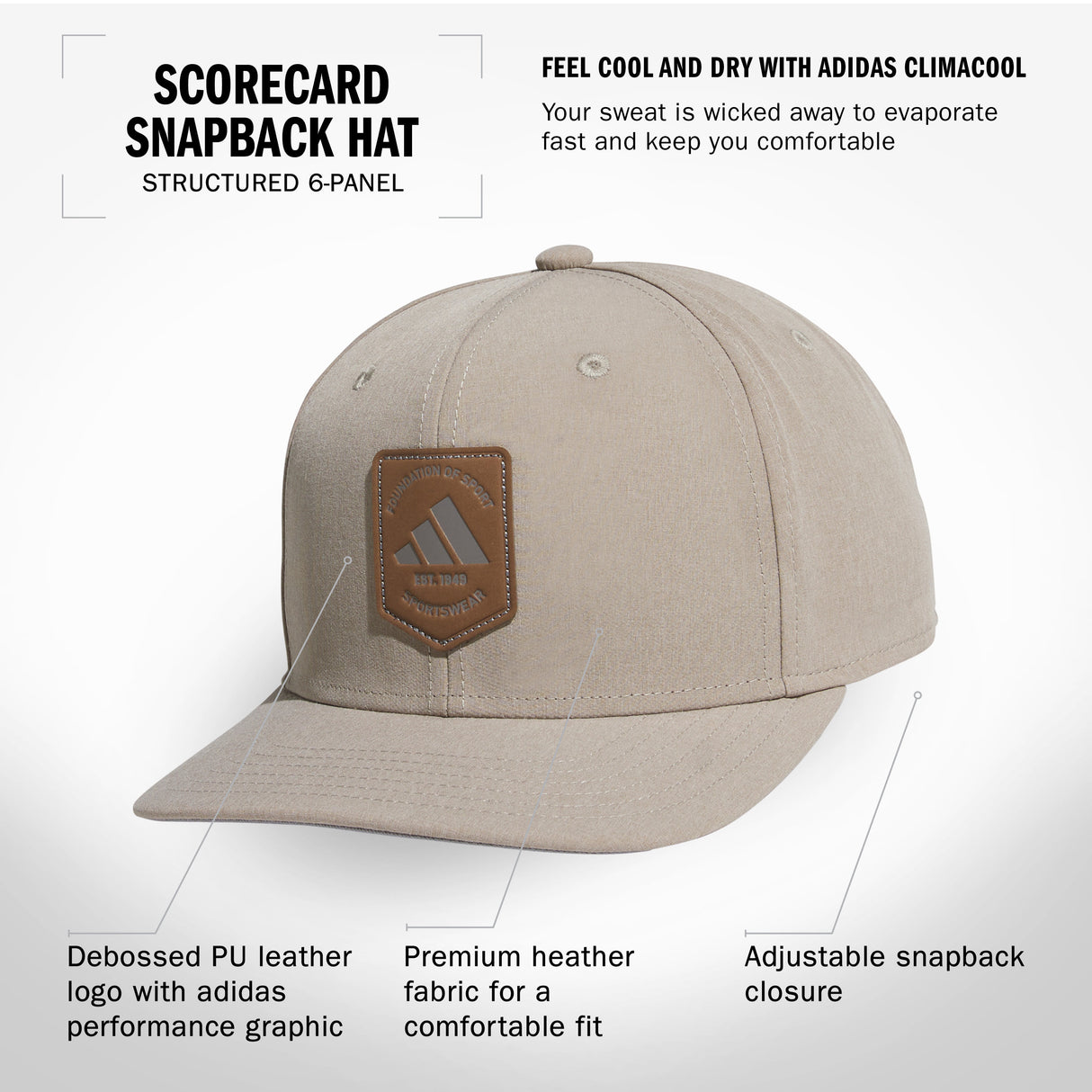 adidas Men's Scorecard Snapback Hat-3
