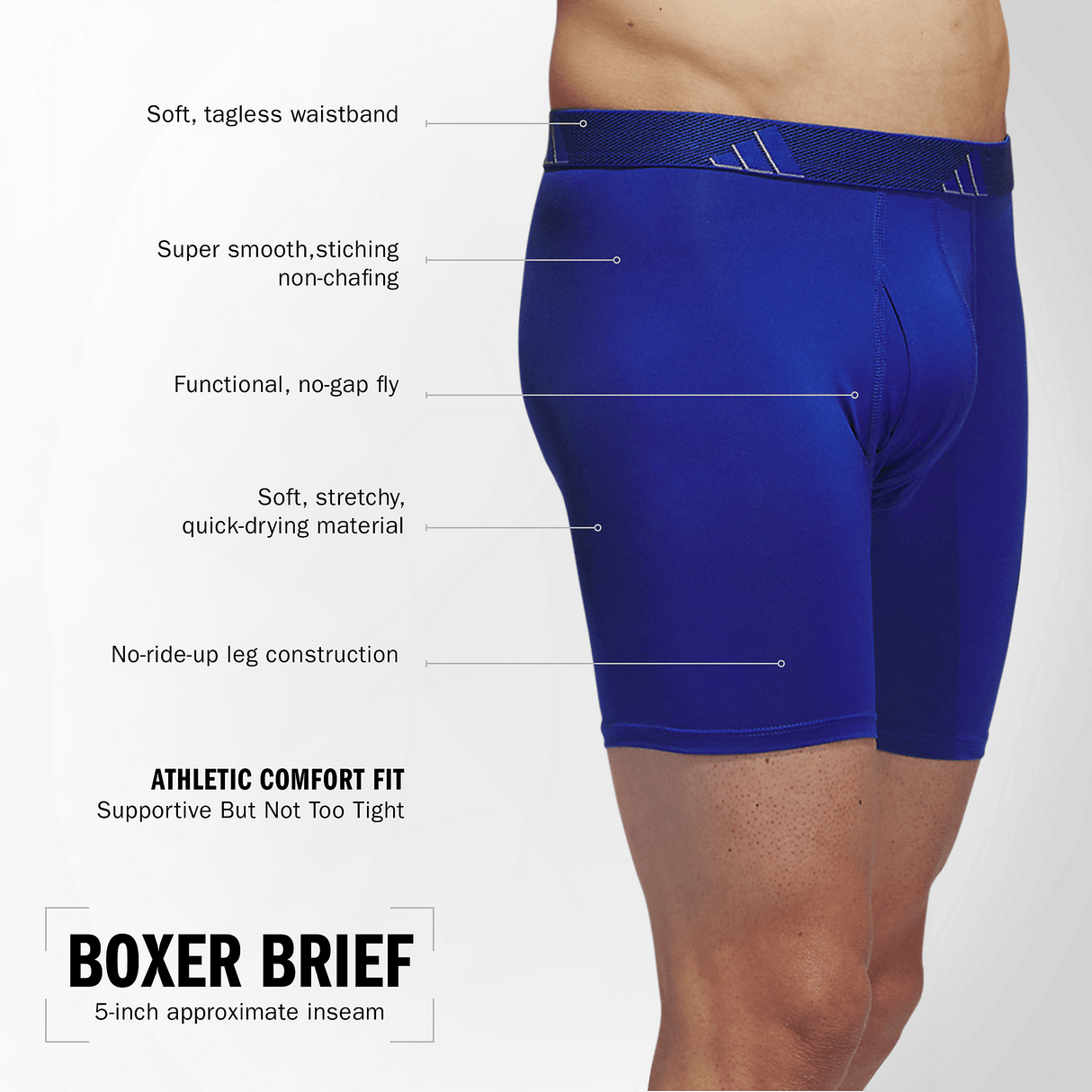 adidas Men's Microfiber 3-Pack Boxer Brief-2
