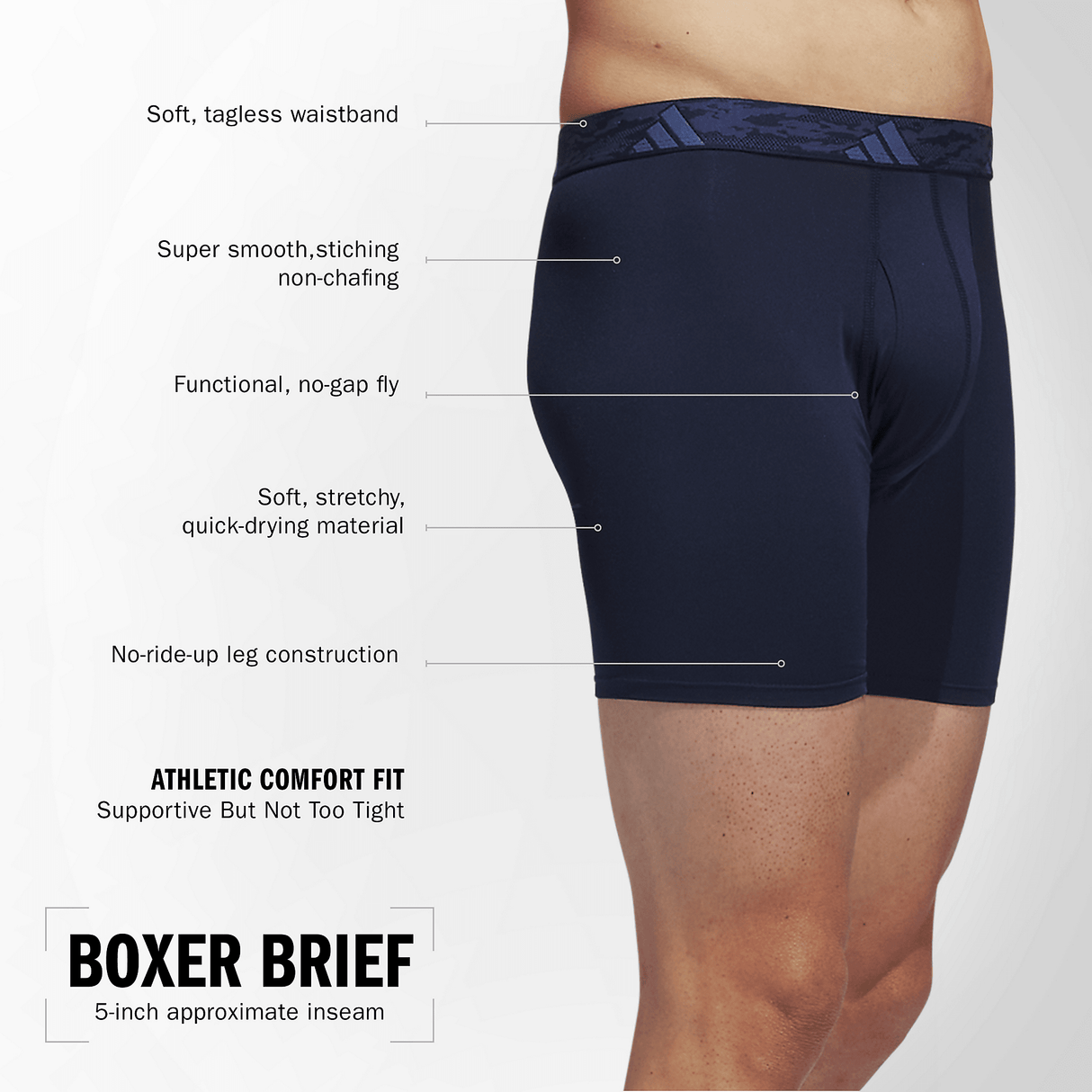 adidas Men's Microfiber 3-Pack Boxer Brief-2
